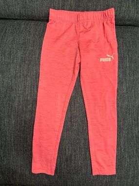 Puma Girls' Coral Pink Athletic Leggings